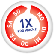 Nur 1x pro Woche